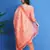 Orange digital print chanderi silk salwar