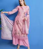 Pink digital print chanderi silk salwar