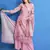 Pink digital print chanderi silk salwar