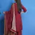 Maroon embroidered chiffon salwar