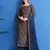 Navy blue digital print pure silk salwar