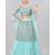 Angel Trends Sky Blue Net Zari work Semi Stitched Lehenga Choli with Dupatta