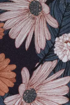 Mezposh Chintz Grey & Multi Floral Digital Printed Polycotton Table Cover (6 Seater)