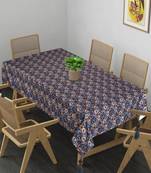 Mezposh Chintz Grey & Multicolor Floral Digital Printed Polycotton Table Cover (6 Seater)
