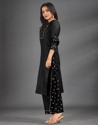 Black printed cotton poly ethnic-kurtis 4