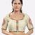 Salwar Studio Women's Off White Khadi Embroidered Readymade Saree Blouse