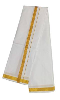 White plain silk dhotis 4