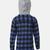 Stoller blue brush check boy hooded shirt
