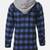 Stoller blue brush check boy hooded shirt