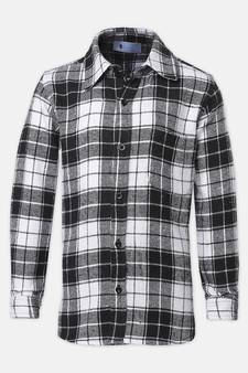Cutalic black brush check boy shirt