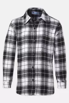 Cutalic black brush check boy shirt