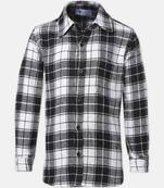 Cutalic black brush check boy shirt