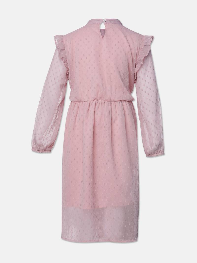 Dreamy pink frilled girl dress