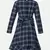 Quirky blue brush chcek girl dress