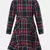 Grunge navy blue brush check girl dress