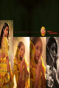 Yellow embroidered organza lehenga