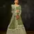 Green embroidered net lehenga