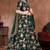 Dazzling Dark Green Dori, Sequins, and Thread Embroidered Taffeta Silk Fabric Designer Lehenga for wedding