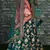 Dazzling Dark Green Dori, Sequins, and Thread Embroidered Taffeta Silk Fabric Designer Lehenga for wedding