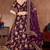 Seductive Purple Dori, Sequins, and Thread Embroidered Taffeta Silk Fabric Designer lehenga for wedding