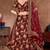 Appetizing Maroon Dori, Sequins, and Thread Embroidered Taffeta Silk Fabric Lehenga choli for Bride