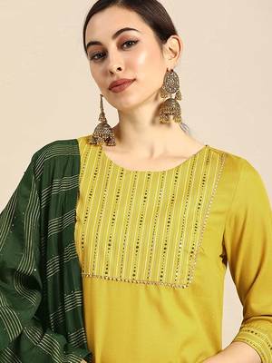 Lemon printed cotton poly ethnic-kurtis 3