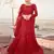 adorable Cardinal Red Thread, Zari, and Sequins Embroidered with Stone work net semi stitched lehenga