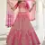 Deep pink thread and Sequins embroidered silk semi stitched lehenga