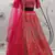 Deep pink thread and Sequins embroidered silk semi stitched lehenga