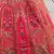 Deep pink thread and Sequins embroidered silk semi stitched lehenga