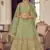 Glamorous Pista Green Colored Zarkan, gota and thread embroidered organza Lehenga choli for bride