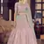 Pink zarkan, sequins and thread embroidered crepe-silk semi stitched lehenga