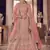 Peach zarkan, gota and thread embroidered organza semi stitched lehenga