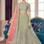 Light-green zarkan, zari and thread embroidered organza semi stitched lehenga