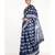 Indigo Cotton Silk Chanderi Saree With Kaner Motifs