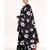 Black Handloom Bagru Malmal Sunflower Printed Saree
