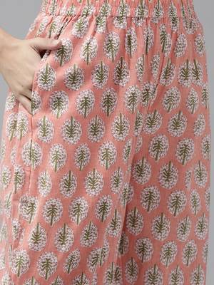 Peach embroidered cotton ethnic-kurtis 5