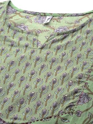 Green printed cotton ethnic-kurtis 4