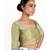 Acid Green Silk Padded Blouse With Back Design