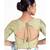 Acid Green Silk Padded Blouse With Back Design