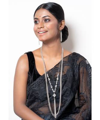 Silver String Necklace Set 1