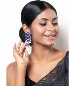 Blue Handpainted Earrings