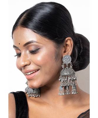 Antique Silver Jhumka 1