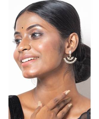 Black Shell Crystal Earrings 1