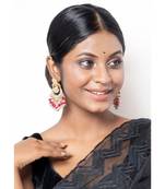 Grey Meenakari Earrings