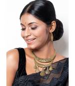 Golden Metal Pitta Necklace Set