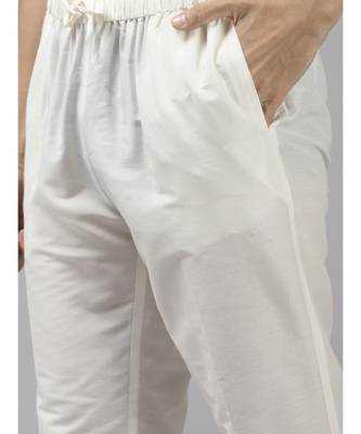 Men Teal & Beige Woven Design Thread Work Kurta With Pyjama 4
