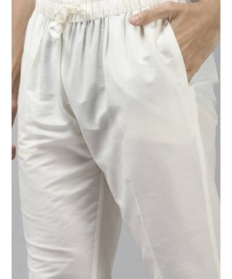 Men Blue & Beige Woven Design Thread Work Kurta With Pyjama 4