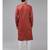 Men Maroon & Beige Woven Design Thread Work Kurta With Pyjama
