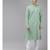 Men Green & White Printed Pure Cotton Straight Kurta With Pyjama